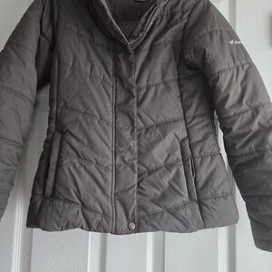 Columbia Women’s Gray Puffer Jacket Quilted Zip Coat Lightweight Winter Size XS
